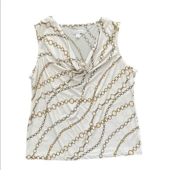 Charter Club Tops - Charter Club Gold Chains Cowl Neck Cami Blouse Top